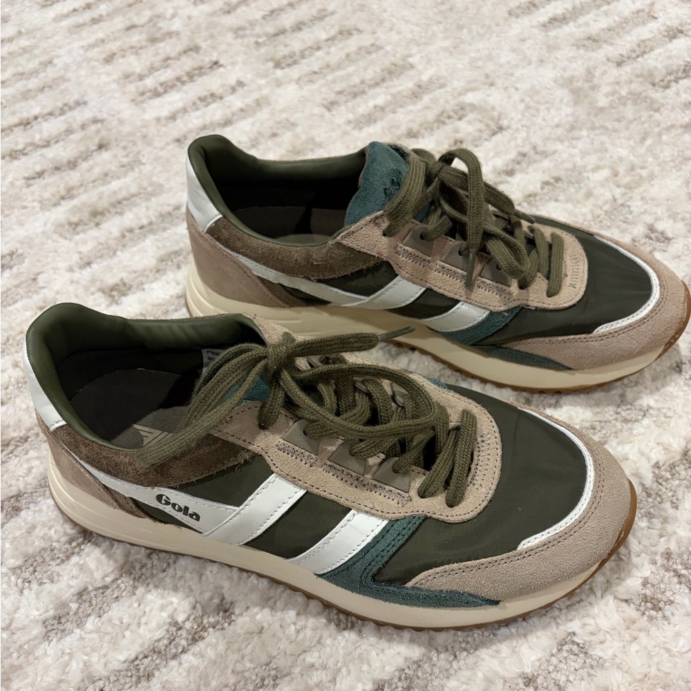 Gola Women's Olive Multi Retro Runner Sneakers
